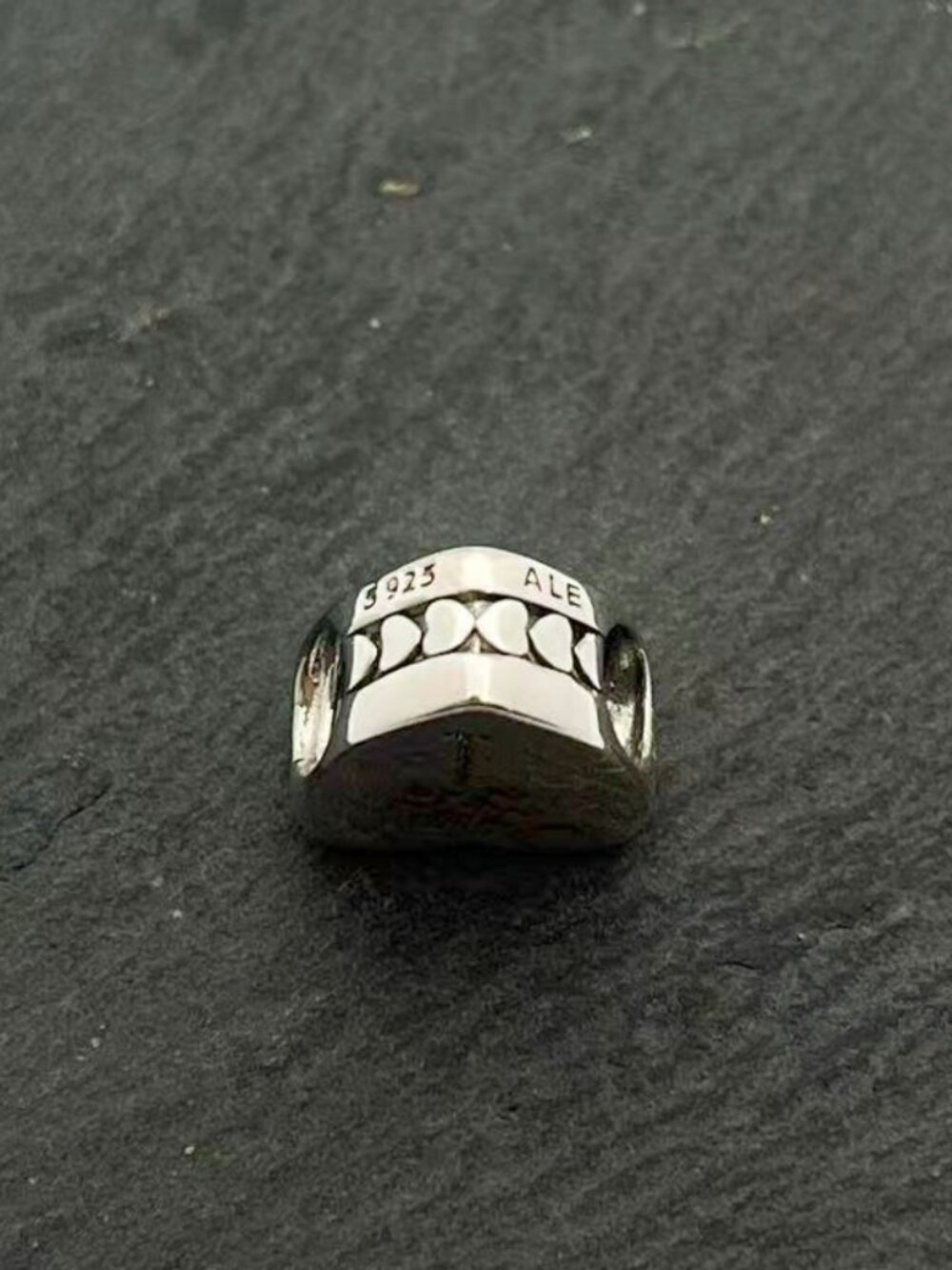 Pandora South Carolina Flag Heart Charm Sterling Silver Travel Jewelry - Picture 2 of 3